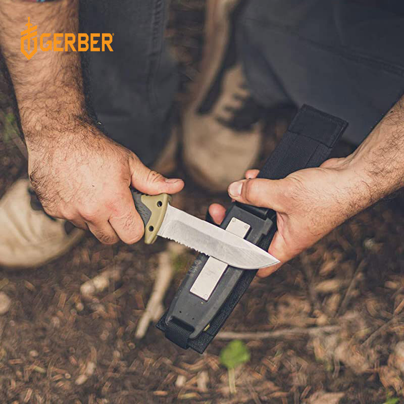 美国GERBER戈博野外求生户外生存刀战术刀带打火棒快速磨刀器口哨,淘宝优惠券,粉丝福利购,淘宝优惠卷