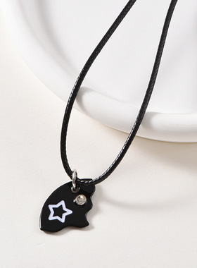 闺蜜超仙三人项链星星月亮太阳