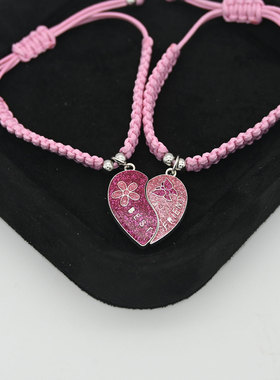 新款海豚二人磁吸手链复古国风