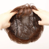 Японский парик, кудрявая челка изготовленная из настоящих волос, пряди волос