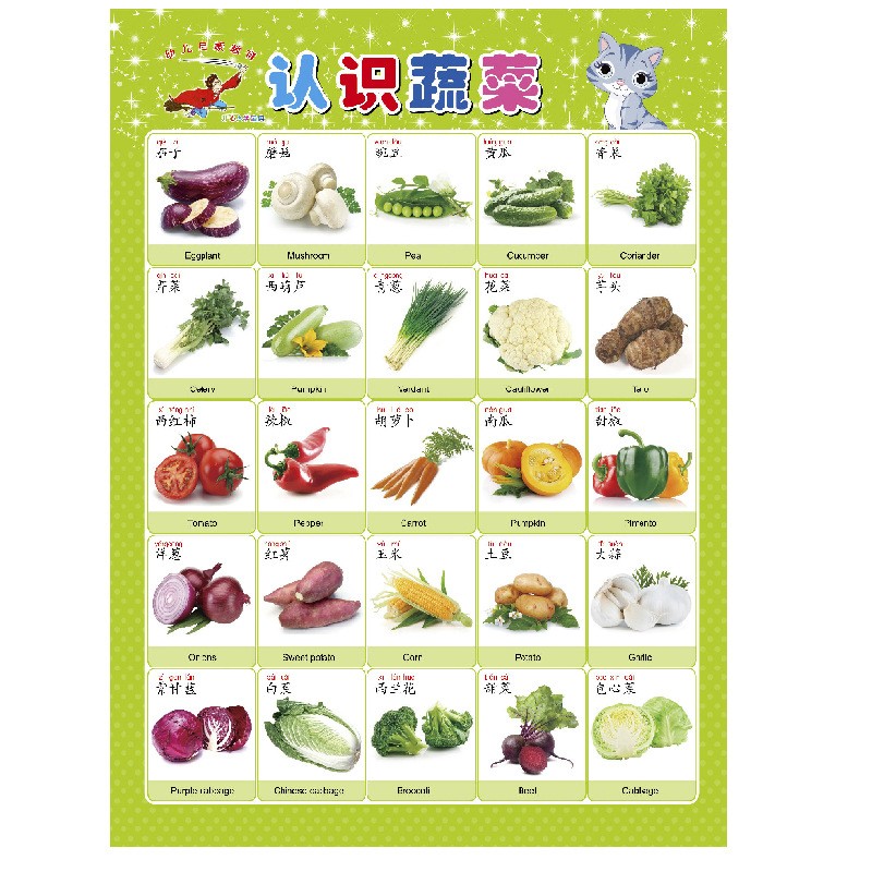 宝宝挂图幼儿童0-3岁早教拼音挂图无声认知启蒙识字挂图无声卡片 - 图2