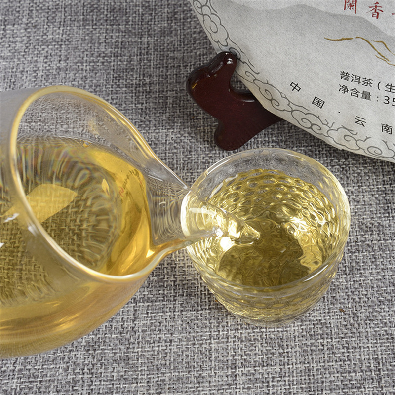 云南普洱茶 357g 2018年冰岛古树生茶早春不拼配生饼七子饼-图2