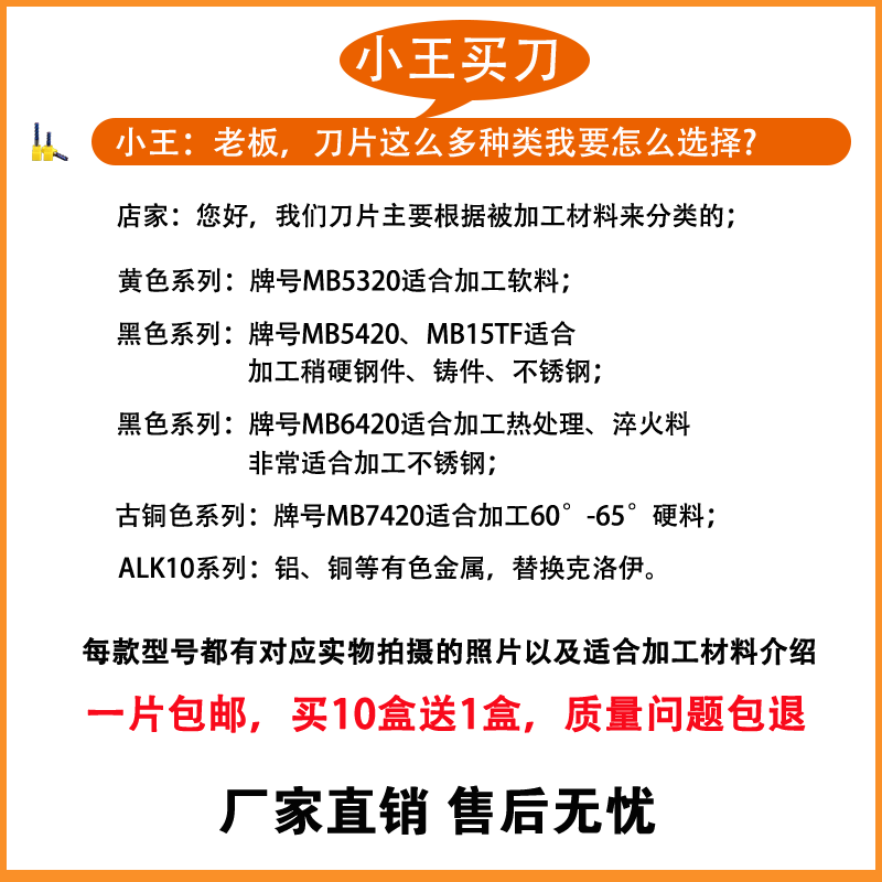 R5硬质合金铣床刀头1135杜龙铣刀粒R0.8角钨钢数控铣刀片APMT1604-图1