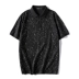 Xuân 2019 sản phẩm mới thủy triều béo cỡ lớn nam t-shirt chất béo giản dị lỏng mực in phun áo sơ mi POLO nam - Polo áo thun có cổ Polo