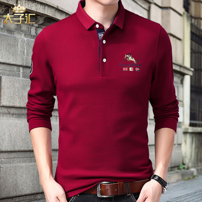 男装秋冬款潮牌男加厚长袖土polo衫 太子汇T恤