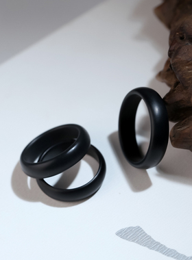 和田玉碧玉风化纹戒指