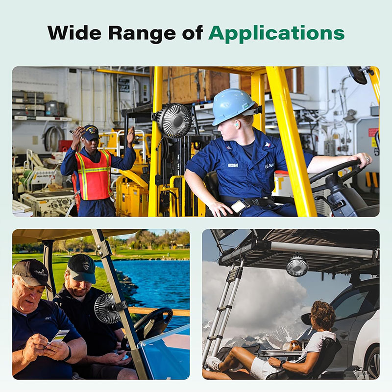 多用途绑带风扇Handlebar Strap Fan for Stroller Camping Gym - 图1