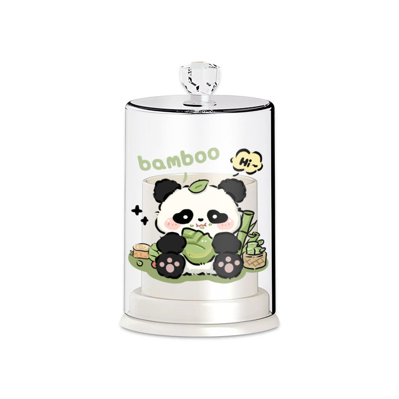 熊猫家用牙签盒轻奢高级棉签收纳筒客厅高档牙线棉棒收纳盒收纳罐,淘宝优惠券,粉丝福利购,淘宝优惠卷