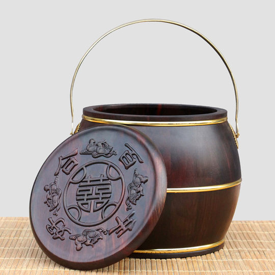 实木红木子孙桶红酸枝木雕单个子孙桶马桶婚庆结婚用品特大子孙桶