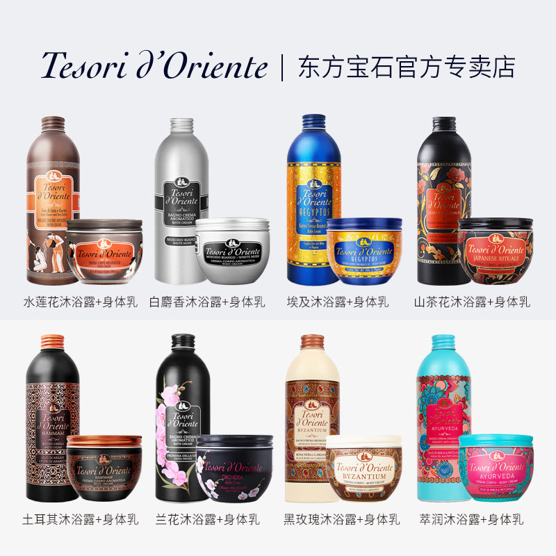 东方宝石沐浴露+身体乳套组 tesoridoriente南京沐浴露