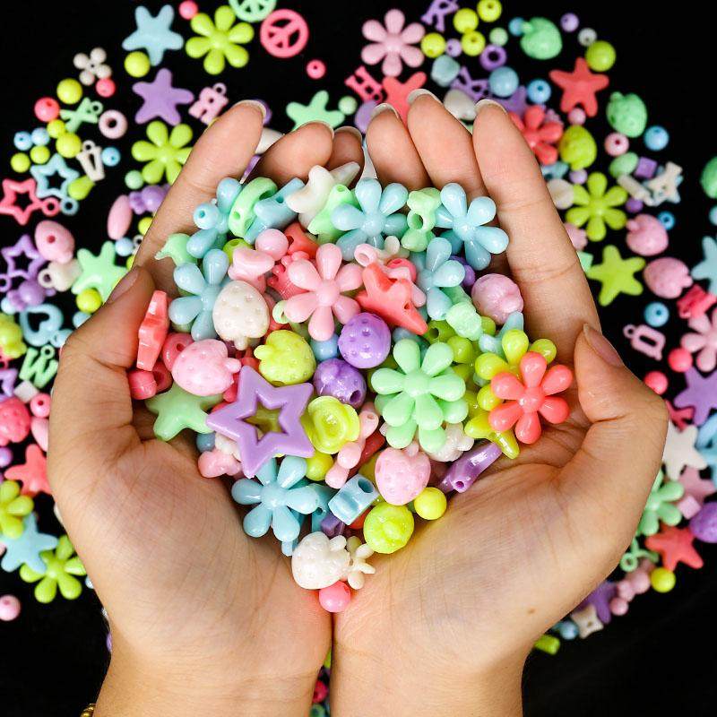 儿童diy手工串珠玩具宝宝益智穿珠子散装材料包男孩3-4-5-6岁女孩,淘宝优惠券,粉丝福利购,淘宝优惠卷