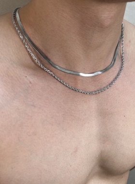 MM3 多款项链合集 麻花链蛇骨链扁链 金银双色基础百搭男女锁骨链