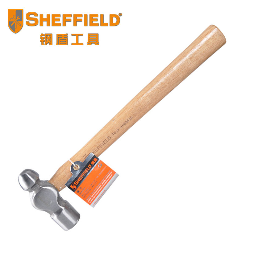 钢盾工具木柄圆头锤手工锤维修奶头锤1磅P家用五金铁榔头纯钢锻打_虎窝淘