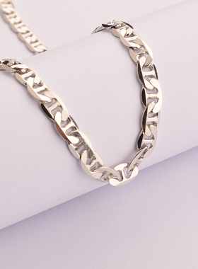 S925纯银日字链男小众设计银项链