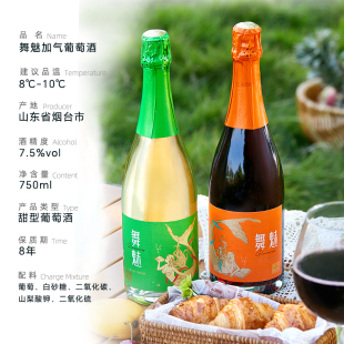 张裕官方新品起泡酒红白葡萄酒双支