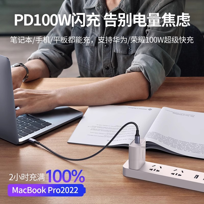 绿联双头typec数据线pd快充适用于苹果iPad10air5pro2022平板mini6手机ctoc充电器线短typc两头公对公 - 图0