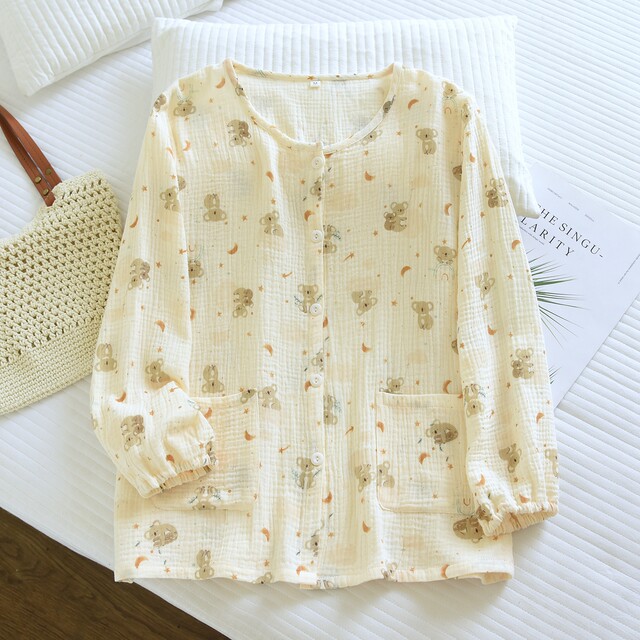 ພາກຮຽນ spring ແລະດູໃບໄມ້ລົ່ນ Ladies Pure Cotton Long Sleeve Initiative