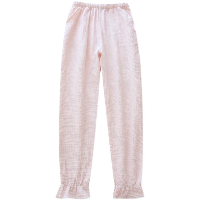 Sweet and fresh women's pure cotton trousers