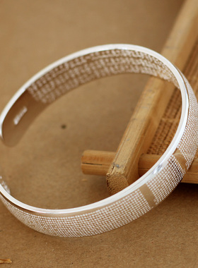 楞严手镯足银S999男女民族风