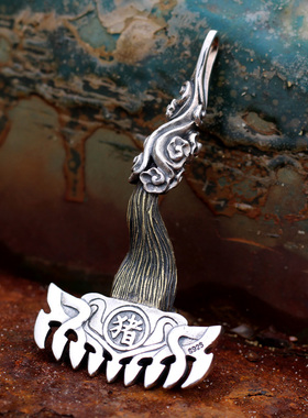 九齿钉耙s925佛系属猪个性款银饰