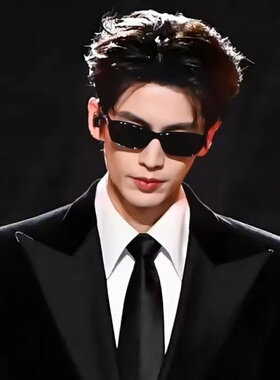 张凌赫同款时尚猫眼墨镜男女复古黑色痞帅凹造型防紫外线太阳眼镜