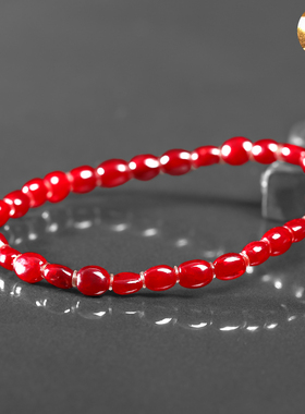 天然朱砂手链收藏级晶体