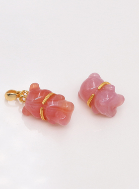 S925纯银卡通泰迪熊挂坠