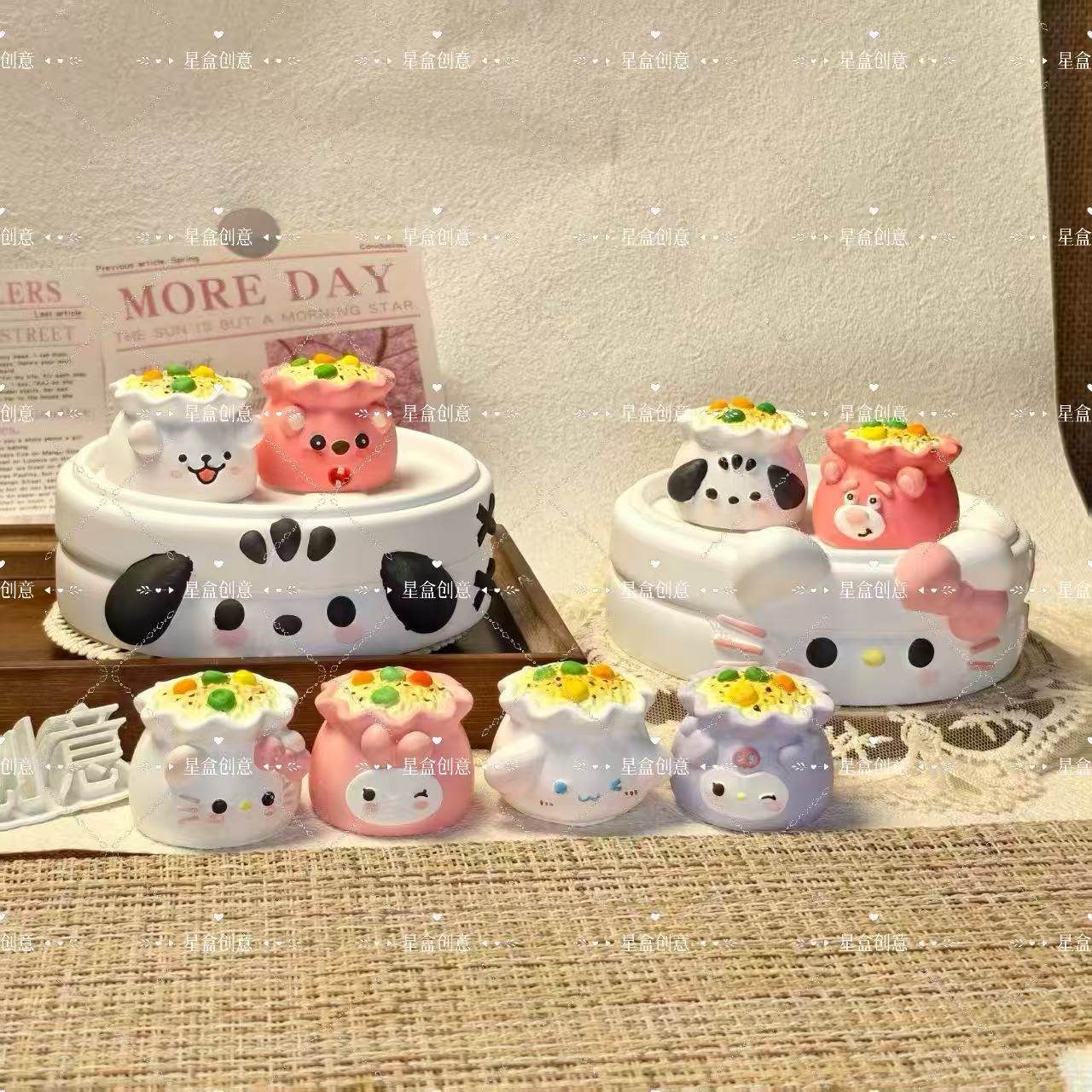 三丽鸥蒸笼石膏娃娃儿童玩具彩绘白模填色礼物小笼包烧麦大号蒸笼,淘宝优惠券,粉丝福利购,淘宝优惠卷