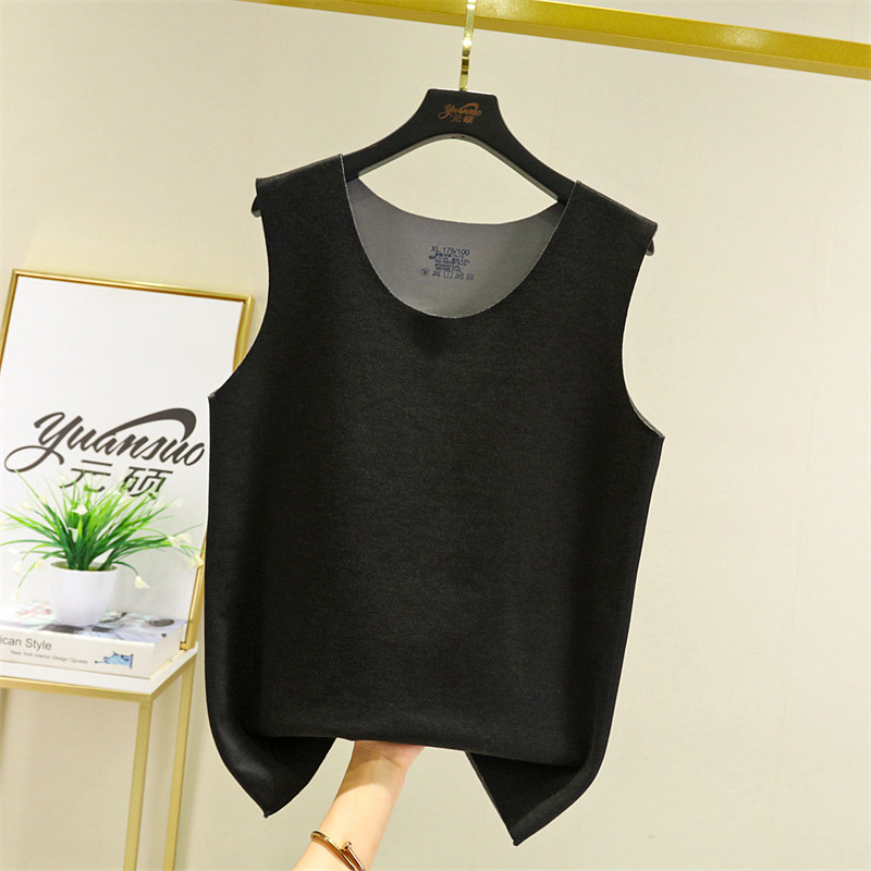 男士德绒背心秋冬加绒加厚圆领保暖内搭加肥加大无痕大码贴身上衣,淘宝优惠券,粉丝福利购,淘宝优惠卷