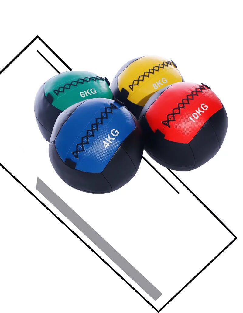 环保PVC健身药球软药球非弹力实心瑜伽健身身球墙球壁球重力球 - 图1