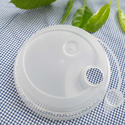 90口一次性奶茶杯盖防漏连体杯盖网红奶茶杯盖注塑磨砂杯盖100只 - 图1