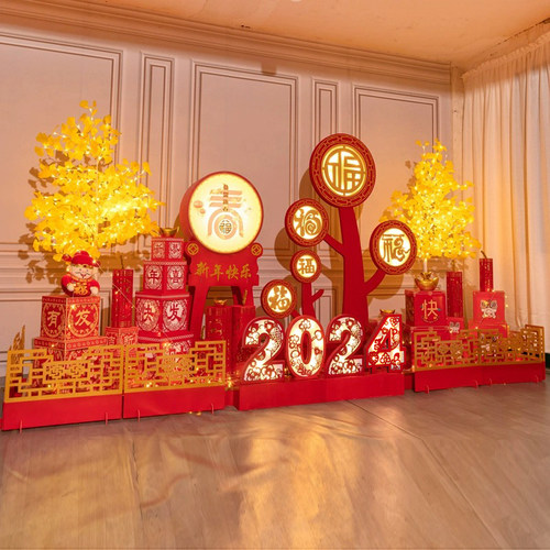 2026马年春节装饰场景布置大型商场酒店银行大厅新年氛围美陈摆件 - 图2