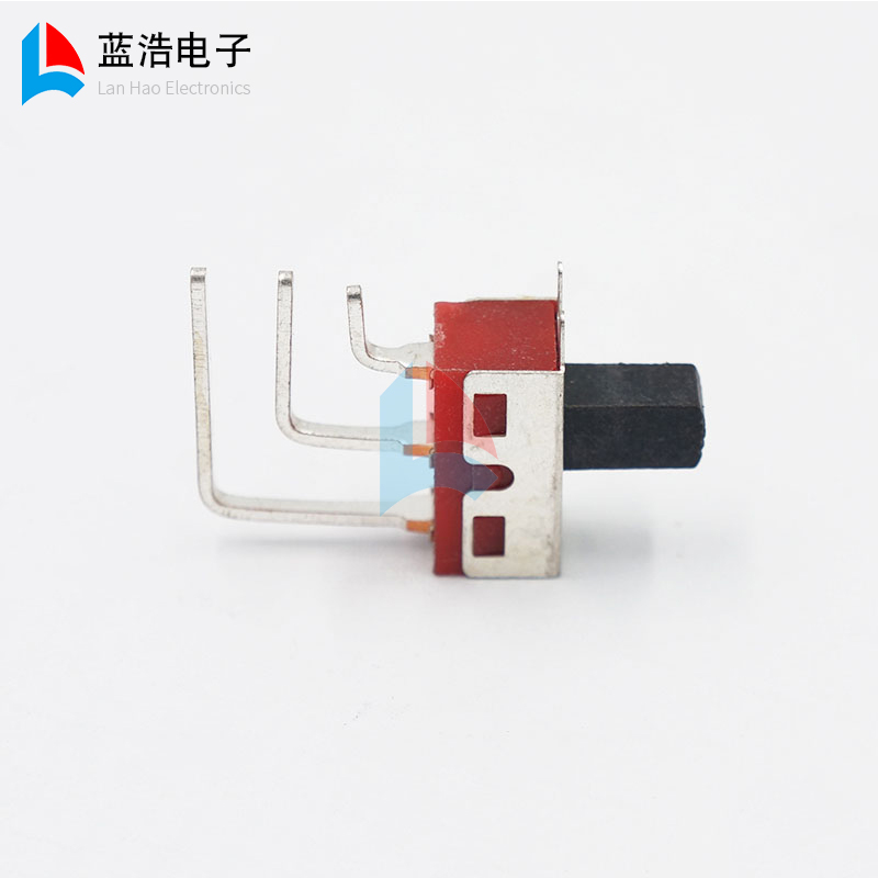 SS-12D08 2档3脚弯脚拨动开关3脚立式90度音响功放大电流滑动开关 - 图1