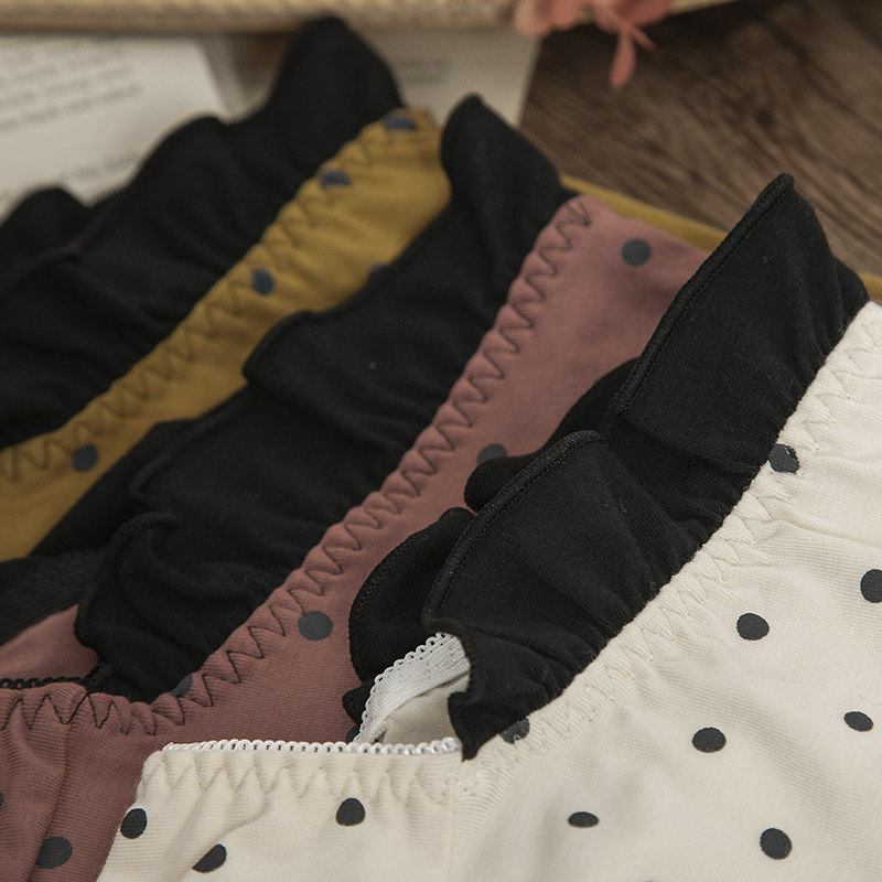 内裤女中腰棉质透气底裆包臀简约日系波点女士生无痕大码三角短裤,淘宝优惠券,粉丝福利购,淘宝优惠卷