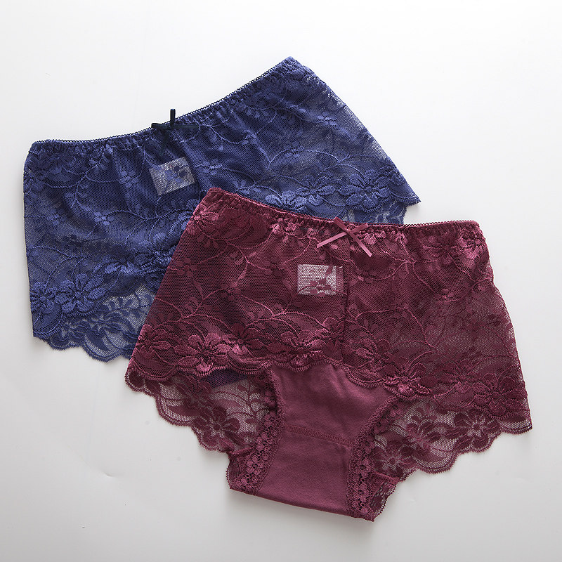 中腰内裤女蕾丝性感火辣棉质裆无痕短裤透明少女士大码简约三角裤,淘宝优惠券,粉丝福利购,淘宝优惠卷