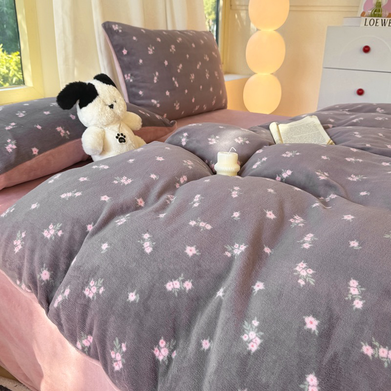 【限时放送暖冬福利!】A类双面加厚牛奶绒四件套防静电不掉毛 - 图1