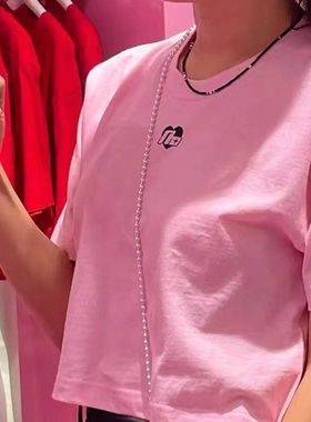 fever同款黑色米珠通体925银项链黑色玛瑙石串珠叠戴锁骨链不掉色