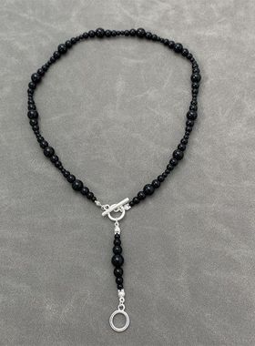 欧美ins风小众设计黑玛瑙串珠手链时尚气质轻奢高级感冷淡风项链
