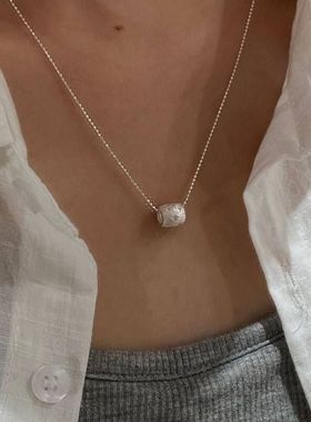 S925纯银路路通圆球满天星项链女韩国ins风小众高级感气质锁骨链