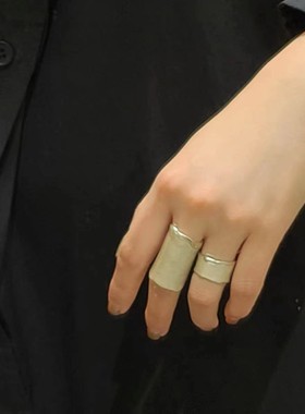 戒指小众设计暗黑925银指环