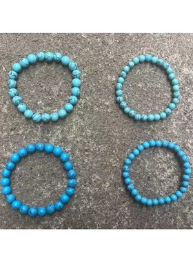 【K社制造】gd同款权志龙GD同款绿松石可调节松紧手链松紧手链