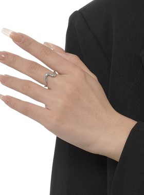 【K社制造】冰蓝滴胶异域蛇形戒指女不掉色S925纯银高级感饰品