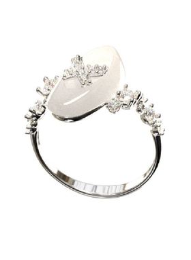 迷你系列 贝壳芭蕾舞鞋镶石戒指礼物女