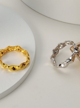 开口纯银小众设计戒指小众设计