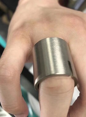 原创小众暗黑先锋设计RO风格朋克戒指简约个性男女中性银色指环潮