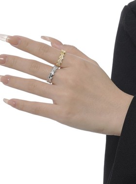 【K社制造】个性戒指小众轻奢男女通用S925纯银微镶锆石手饰