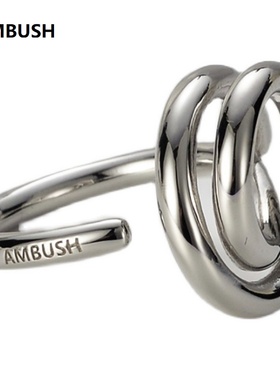 【K社制造】花朵戒指925银线圈简约银饰工艺时尚个性指环尾戒