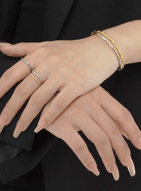 【K社制造】精致S925纯银戒指批发时尚通勤女生细指环小巧质感