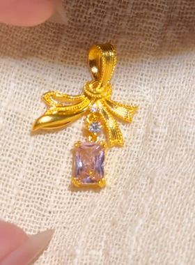 甜美风蝴蝶结飘带项链女轻奢时尚蝴蝶结造型设计气质少女心项链