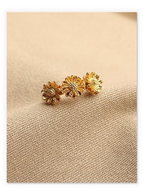 【K社制造】GD权志龙同款小雏菊开口可调节手饰金色戒指